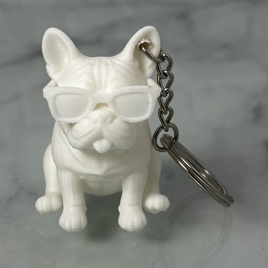 Porte-clés bouledogue à lunettes — Fil-O-Forme, vue 1