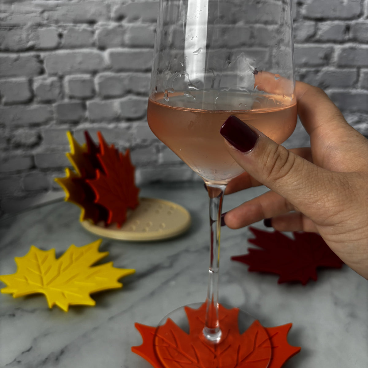Sous-verres feuille d'érable imprimés en 3D — Fil-O-Forme, vue 3