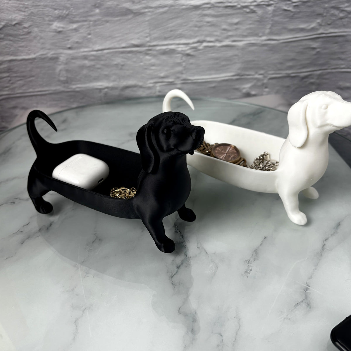 Vide-poche teckel imprimé en 3D — Fil-O-Forme, vue 3